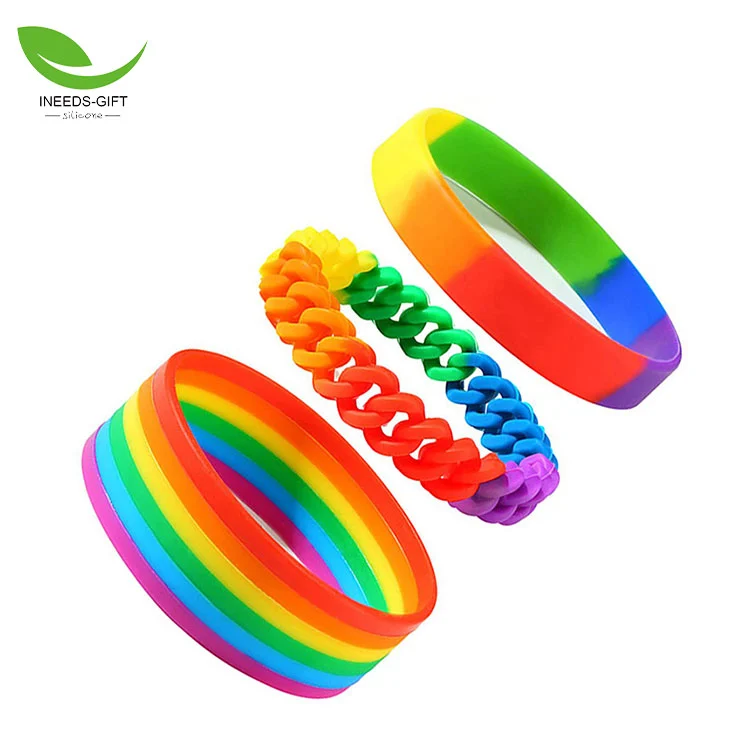 Rainbow Twist silikonarmband
